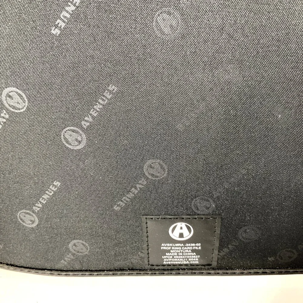 Avenues Vintage-Style Black Faux Leather 3-Ring Binder – Classic Office Organiza